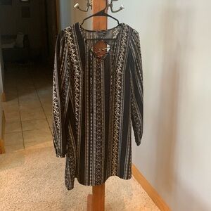 Boho long sleeve dress